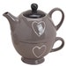Heart Teapot & Cup Set | 2-Part Stackable Tea for One Set
