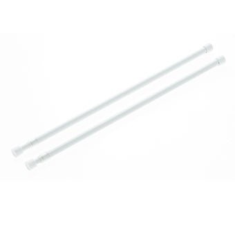 Telescopic Metal Curtain Rod Holder Ø8 x 30/50mm - White