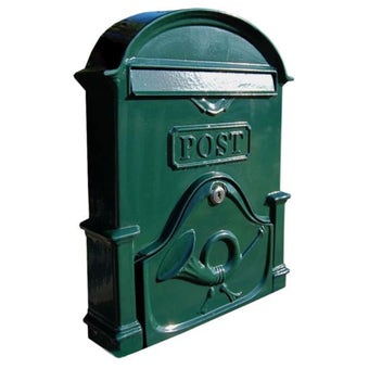The Brosna Cast Aluminium Post Box - Fir Green