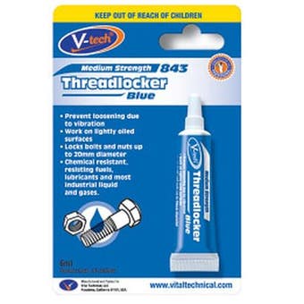 Streetwize V-Tech Blue Threadlocker Adhesive - 6ml