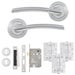 Tifosi Lever on Rose Door Pack Polished Chrome / Satin Chrome – Complete Internal Door Handle Set
