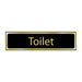 Polished Brass Toilet Sign - 200 x 50mm