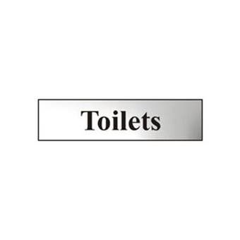 Toilets Sign Silver