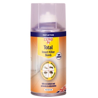 Zero In Total Insect Killer Bomb 150ml One Shot Aerosol Fast-Acting Indoor Insect Control
