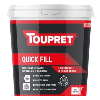Toupret Quick Fill Filler 1 Litre I Fast Drying Formula