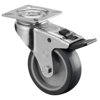 Transport Castor 75mm brake 60kg Grey