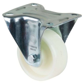 Transport Castor 80mm fixed 125kg White