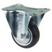 Transport Castor 80mm fixed 50kg Rubber Black