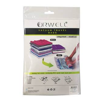 Orwell Travel Vacuum Storage Bag Small 40x60cm 2 Pack