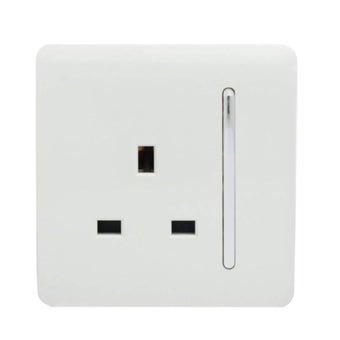 Trendi 1 Gang 13 Amp Switched Socket White
