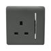 Trendi 1 Gang 13Amp Switched Socket Charcoal