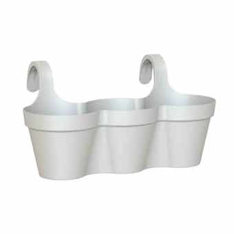 Light Grey Triple Balcony Trough - 54cm