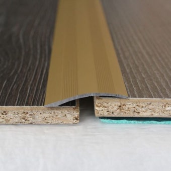 Trojan A14 Self-Adhesive Uni-Coverstrip – 40mm Aluminium Floor Edge Trim I Gold