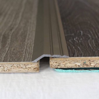 Trojan A45 Self-Adhesive Floor Reducer 8mm – Brushed Silver