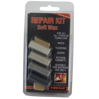 Trojan Soft Wax Repair Kit - Grey Wood Shades| Easy Touch-Up for Grey Furniture & Flooring