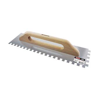 Serrated Trowel 130 mm x 480 mm With wooden handle