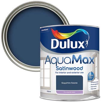 Dulux AquaMax Satinwood Metal and Wood Paint Sapphire Salute 750ml