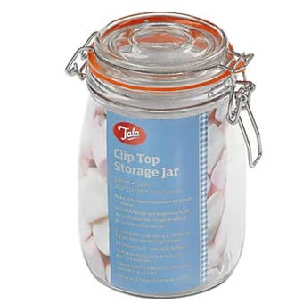 Tala Preserving Jar 1L / 2.20lb – Airtight Lever Arm Glass Storage Jar for Preserves and Dry Goods