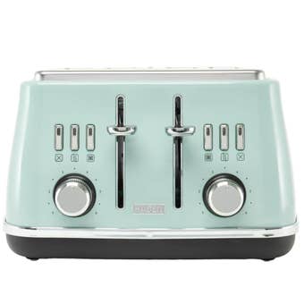 Haden Cotswold 4 Slice Toaster Sage – Retro Style Toaster with Dual Controls and Wide Slots