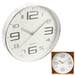 Kingavon 10 Inch Silent Quartz Analogue Wall Clock Silver Chrome Effect