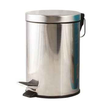 Ashley Stainless Steel Pedal Bin with Inner Bucket for Bathroom Kitchen or Office I 3L