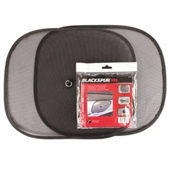 Blackspur 2 Piece Car Window Sun Shade Set with Suction Mounts – 44 x 38cm Foldable UV Protection