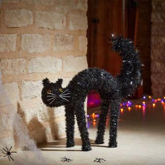 Scaredy-Cat Tinsel Decoration – 42cm Indoor Halloween Ornament