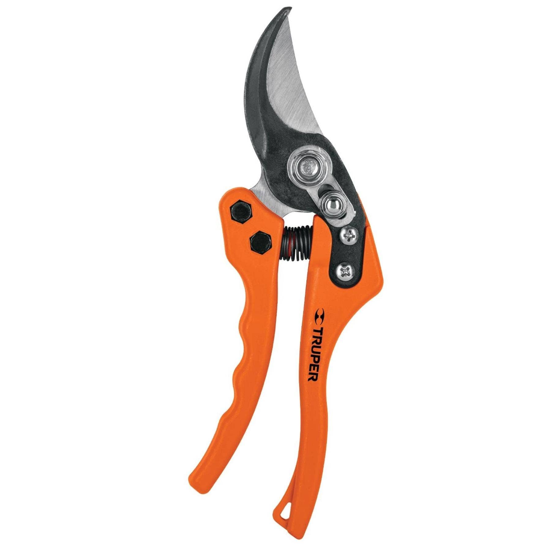 Truper 8 Inch Steel and Nylon Bypass Pruner for Precision Garden Cutting