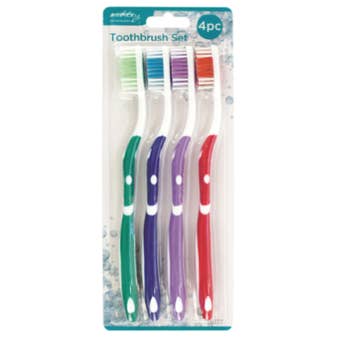 Ashley 4 Piece Ultra Soft Toothbrush Set – Gentle Care for Sensitive Teeth and Gums