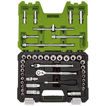 Draper Expert 41 Piece 3/8 Inch Drive Metric and AF Combined Socket Set with Storage Case