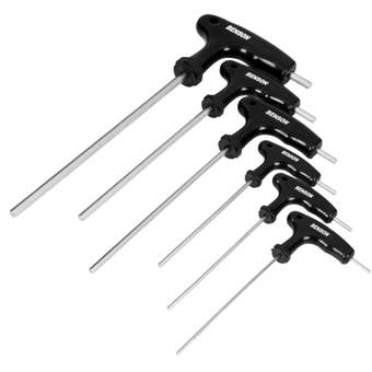 Benson Hex Key Set T-Handle 6 Pieces – Chrome Vanadium Steel Metric Allen Wrench Set with Ergonomic Grip