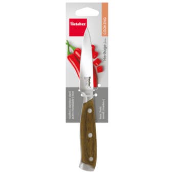 Metaltex Heritage Paring Knife with Hardened Stainless Steel Blade and Pakka Wood Handle