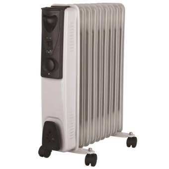 Kingavon 9 Fin 2kW Oil Filled Radiator – Portable Electric Heater with Adjustable Thermostat