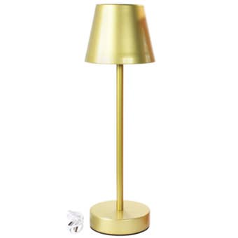 Kingavon Rechargeable Gold Touch Table Lamp with 3 Brightness Levels – Portable LED Dimmer Light