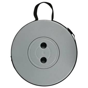 Benson Gray Folding Portable Stool Adjustable Height 6 to 46cm Lightweight ABS for Indoor and Outdoor Use