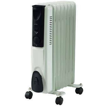 Kingavon 7 Fin 1.5kW Oil Filled Radiator – Portable Electric Heater with Adjustable Thermostat