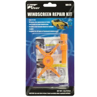Prouser Windscreen Repair Kit – DIY Resin Glass Repair Kit for Cracks, Star Breaks, Bulls Eye Chips and Laminated Windscreens