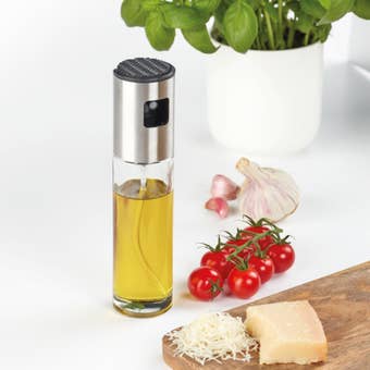 Tala Stainless Steel and Glass Oil Mister Spray 100ml – Refillable Oil Dispenser for Healthy Cooking