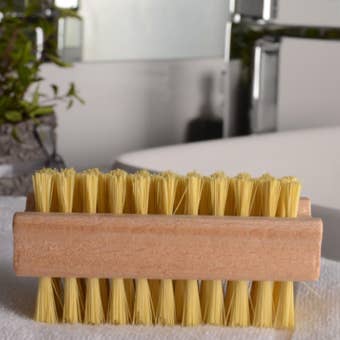 York Wooden Double-Sided Hand Brush – Beech Wood Hand and Nail Cleaning Brush with Firm Bristles for Effective Dirt Removal