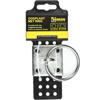 Benson Galvanized Eye Plate with Ring – 50 x 50 mm – Heavy-Duty Iron