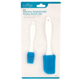 Ashley 2 Piece Silicone Spatula and Pastry Brush Set – Non-Stick, Heat Resistant, Easy to Clean