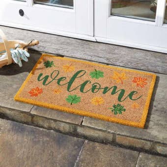 Leafy Welcome Decoir Mat – 40x60cm Autumn Coir Door Mat