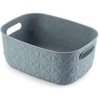 Curver Softex Small Storage Box 4 Litre Teal – Recycled Plastic Organiser with Soft-Touch Design