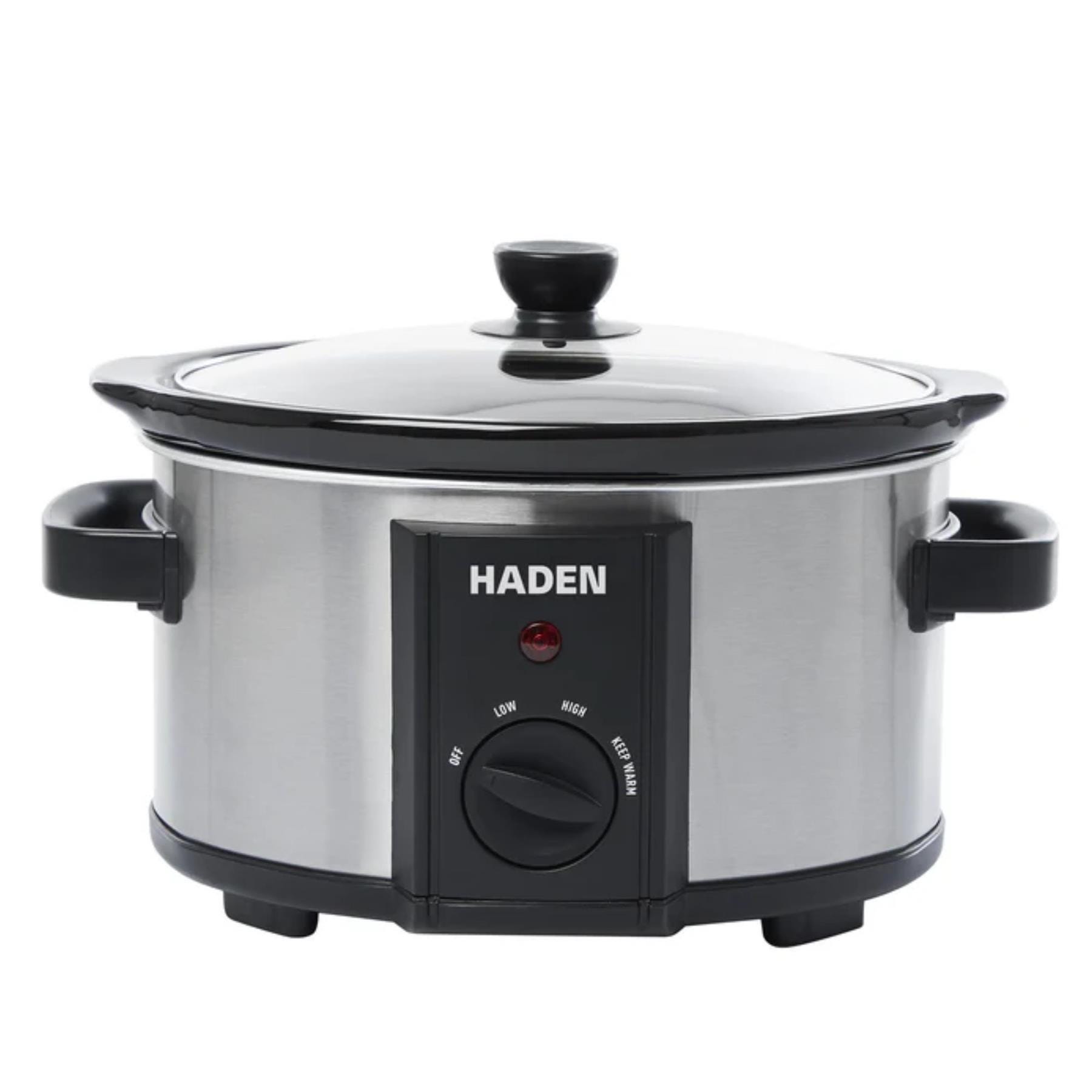 Haden 3.5L Slow Cooker – Compact Family-Sized Cooker with Removable Pot and 3 Heat Settings