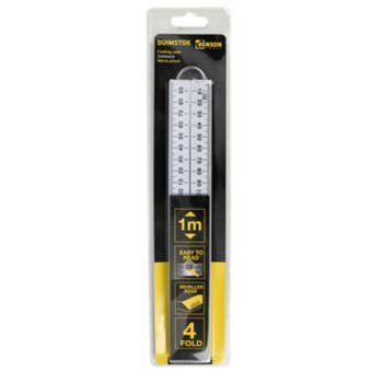 Benson Folding Ruler 1 Meter – 4-Piece Metric Scale Plastic Measuring Tool