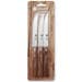 Natura 3 Piece BBQ Knives Set with Wooden Handles – Durable Steak and Barbecue Knife Set