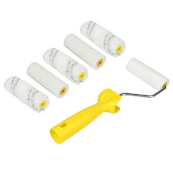 Benson 8-Piece Paint Roller Set with Tray Foam and Felt Rollers for Smooth and Rough Surfaces