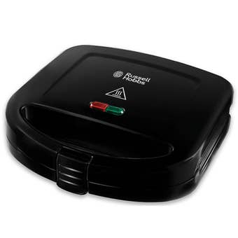 Russell Hobbs Classic Sandwich Maker Black – 2 Portion Non-Stick Toast Maker with Easy Storage
