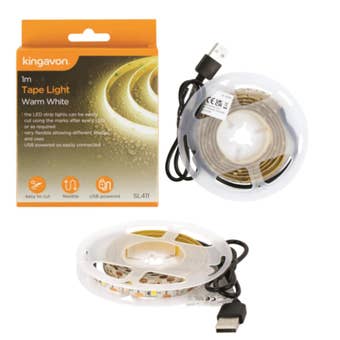 Kingavon 1M LED Tape Light Warm White – Flexible USB Powered Strip Lighting