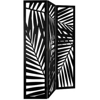 Atmosphera Black Contemporary Room Divider Screen